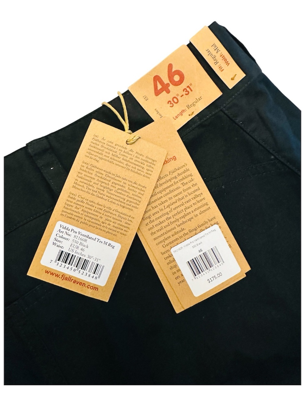 Fjallraven Black Two-Tone Cargo Pants - Picture 6 of 9